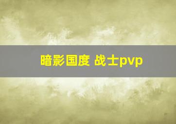 暗影国度 战士pvp